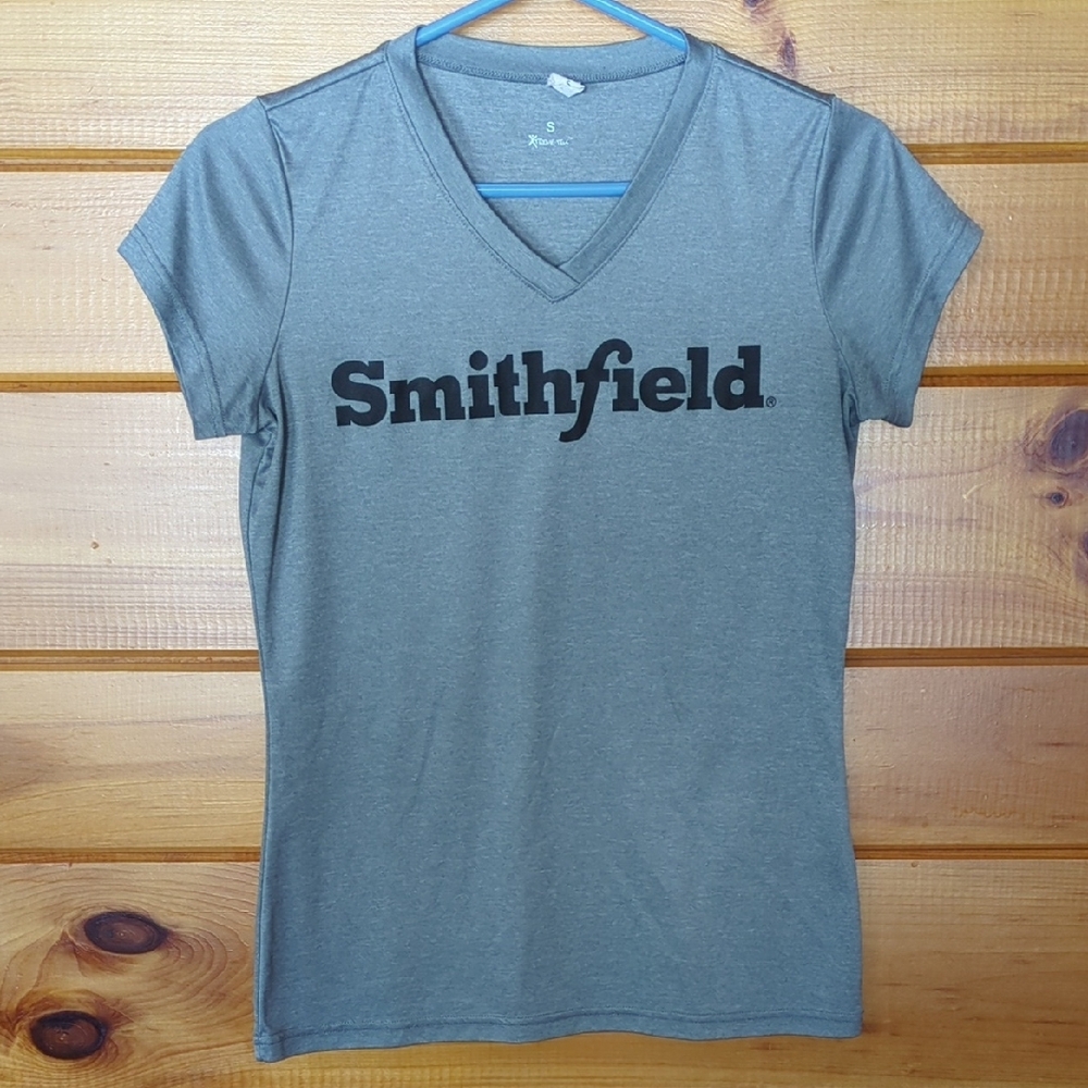 Women's Gray V-Neck Top
